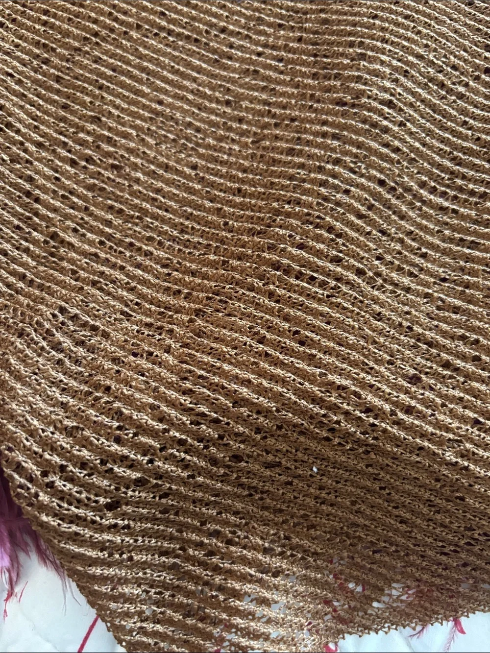 Vintage Wraps/Scarf Bundle: Burgundy Velvet Fringe/Feather & Copper Fringe Wrap